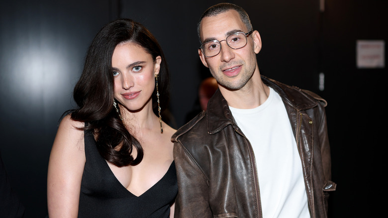 Margaret Qualley and Jack Antonoff smiling