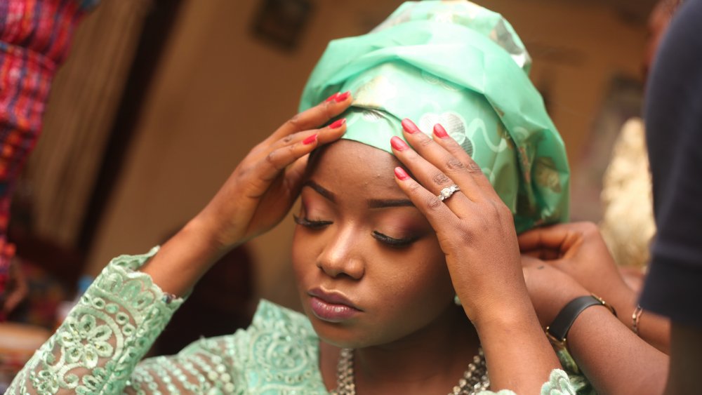 young bride in Africa
