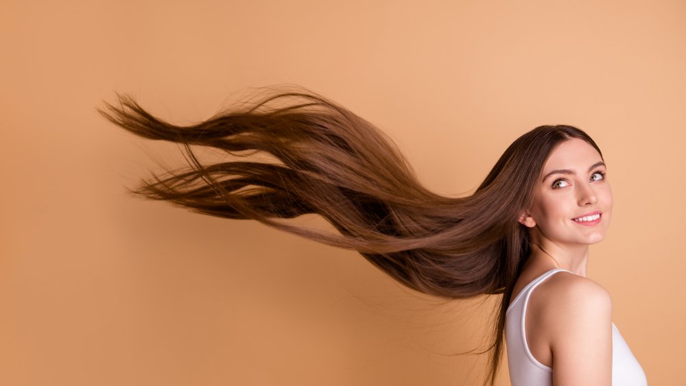 Woman with long hair