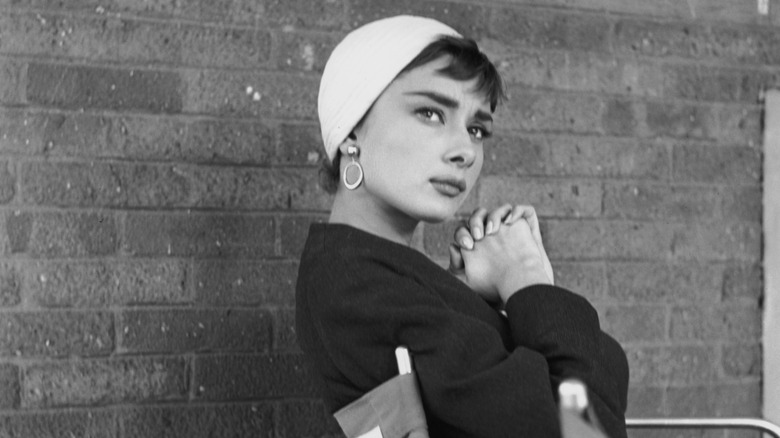 Audrey Hepburn photographed on the set of "Sabrina" in 1953