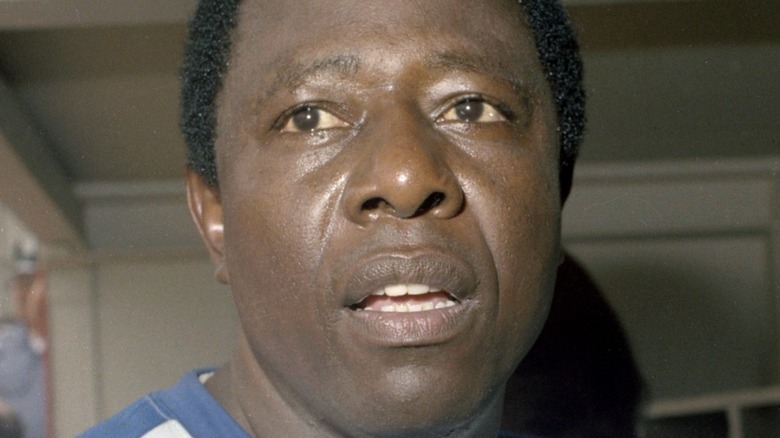 Hank Aaron in Braves uniform