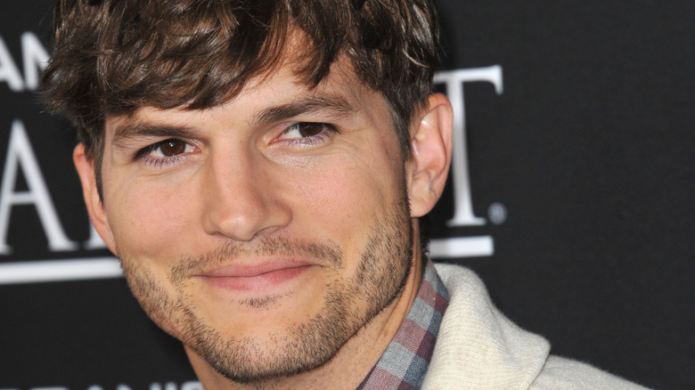 Ashton Kutcher smiling