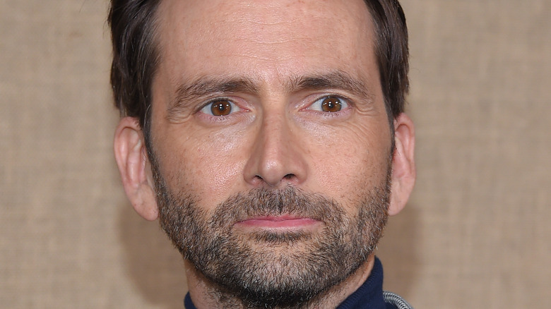 David Tennant at a press event 