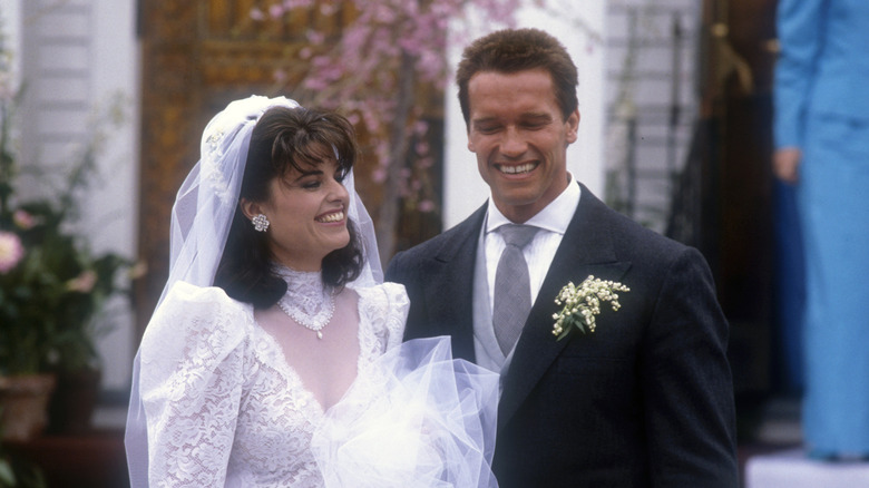Arnold Schwarzenegger and Maria Shriver at their wedding