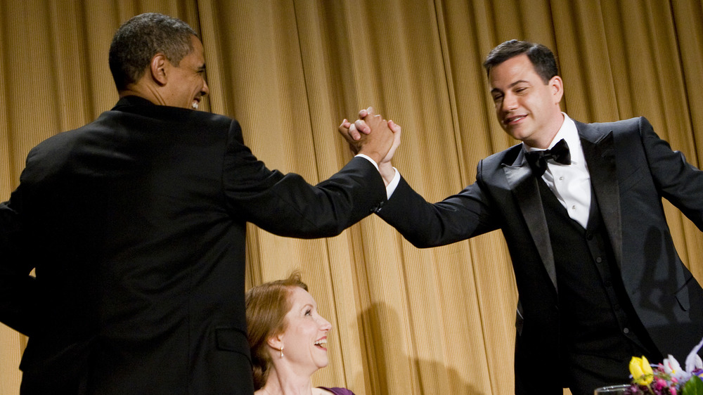 Jimmy Kimmel and Barack Obama