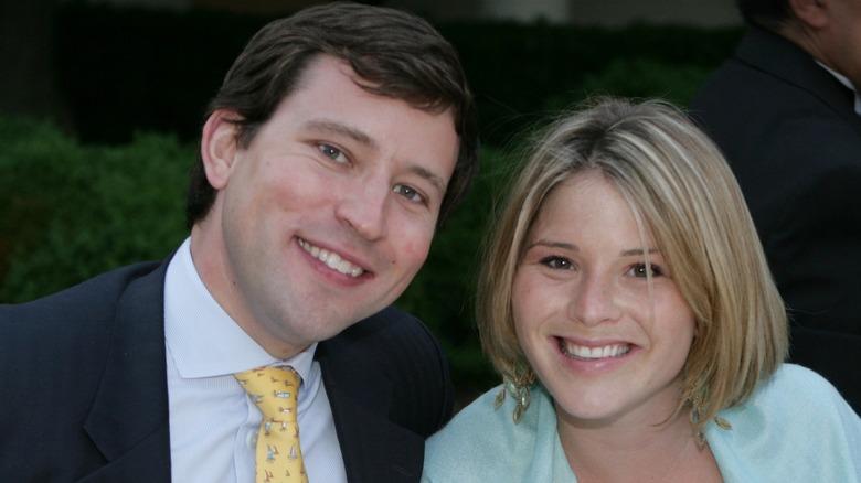 Henry Hager and Jenna Bush Hager smiling smiling while posing for a photo together