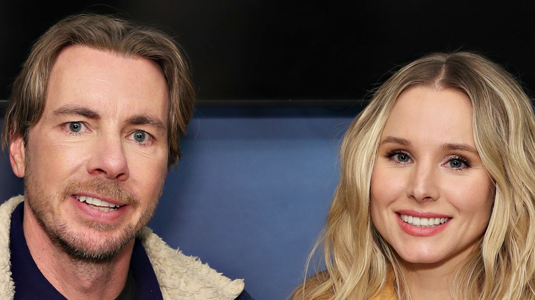 Kristen Bell and Dax Shepard at SiriusXM studios