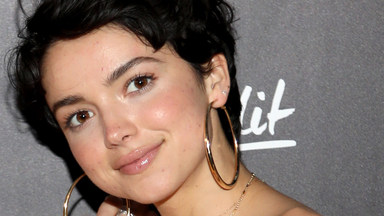 Bekah Martinez wearing hoop earrings