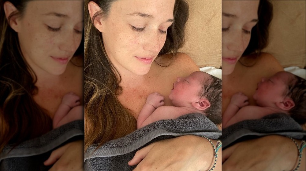 Jade and her new baby boy