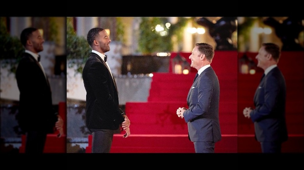 Matt James talks to The Bachelor's Chris Harrison
