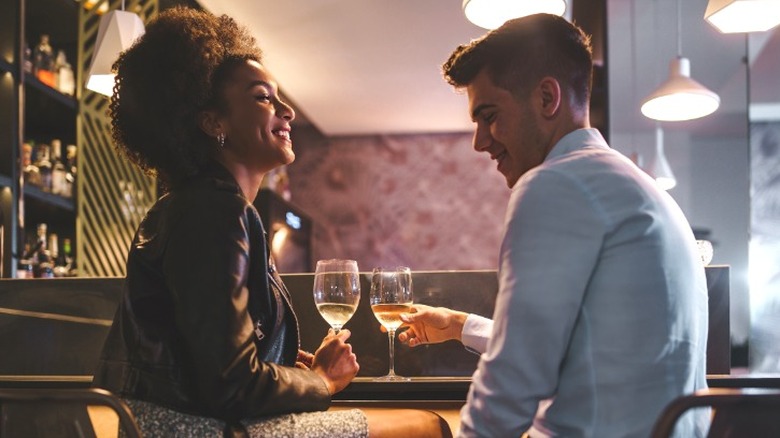 Man and woman in bar