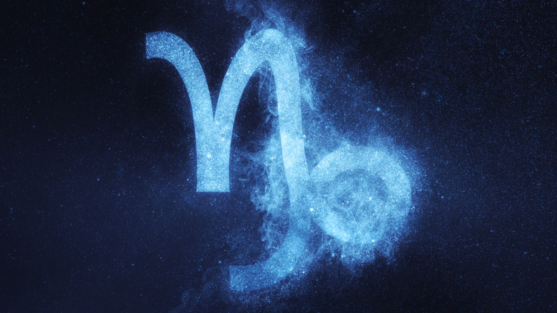 Blue Capricorn symbol