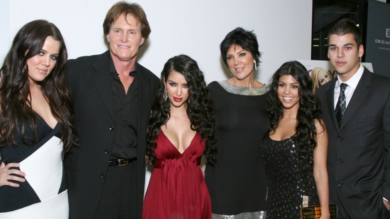 The stars of Keeping up with the Kardashians pose together