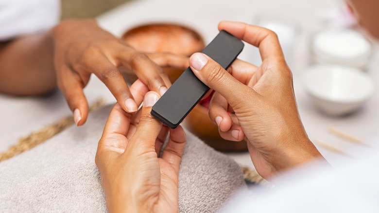 Woman's natural nails