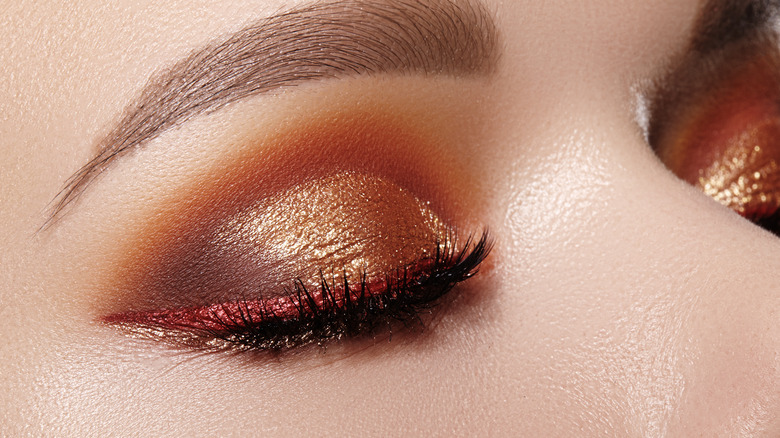 Shimmery eyeshadow
