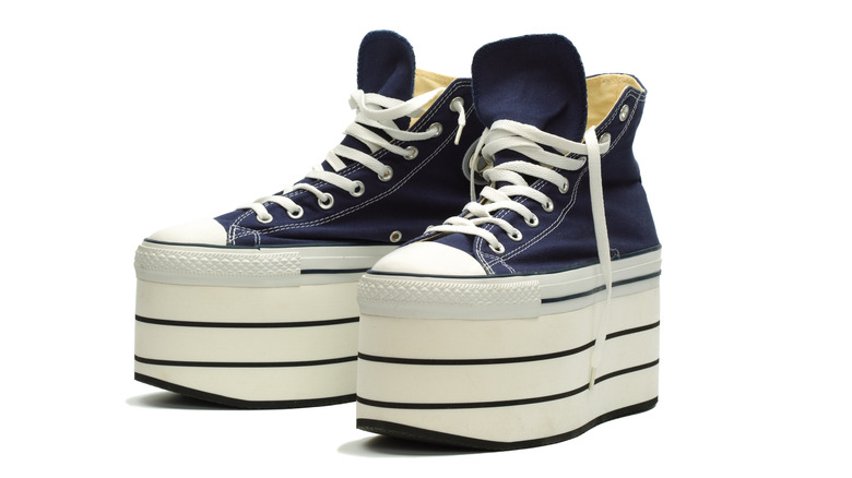 Pair of platform Converse sneakers