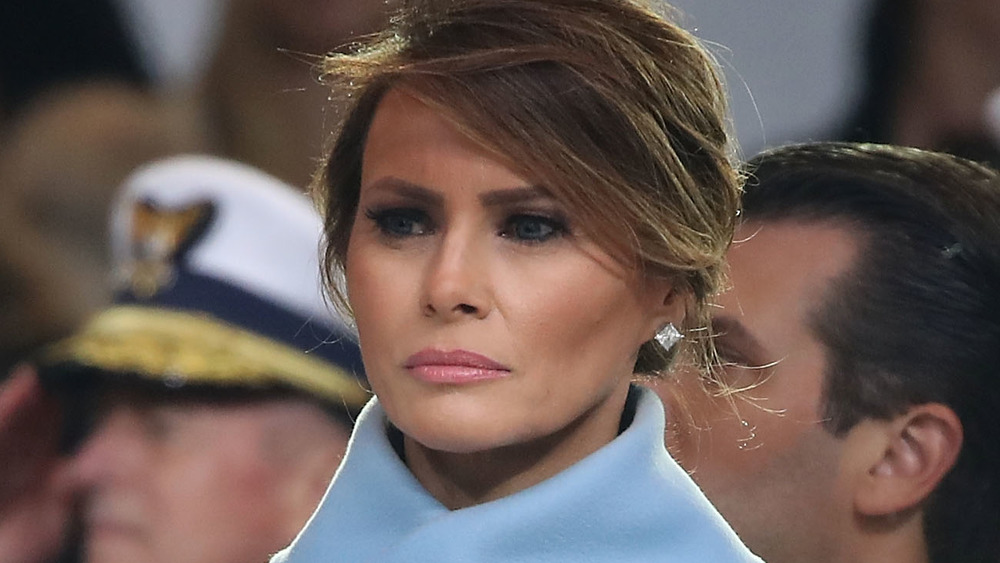 Melania Trump frowning