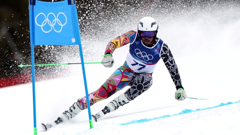 Shannon Abeda competing at the 2026 Winter Olympics