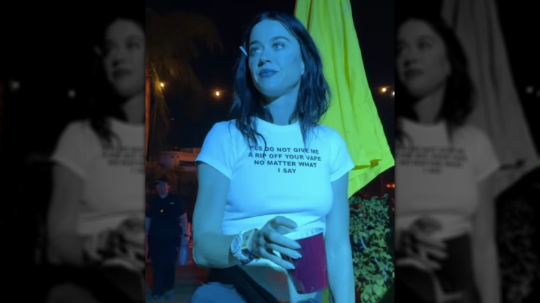 Katy Perry partying in an Instagram video backstage at Coachella 2026