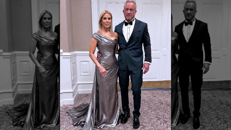 Cheryl Hines and Robert F. Kennedy Jr. posing for a photo