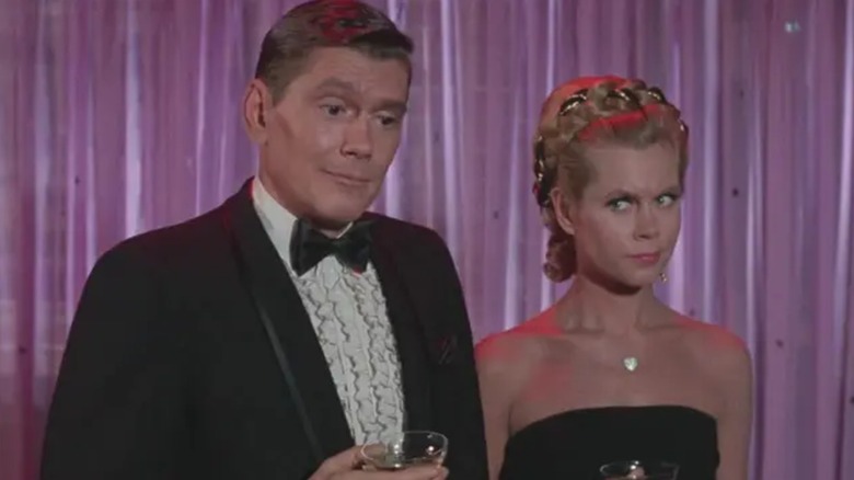 Dick York and Elizabeth Montgomery in formal wear