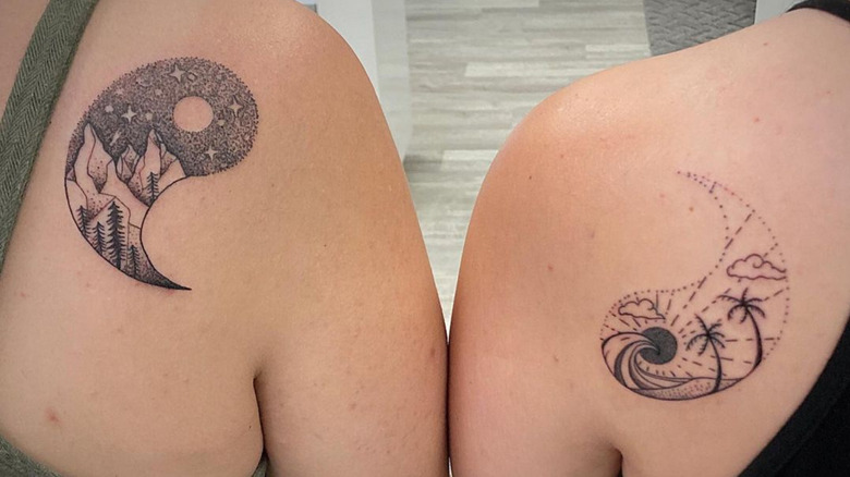 matching yin and yang tattoos