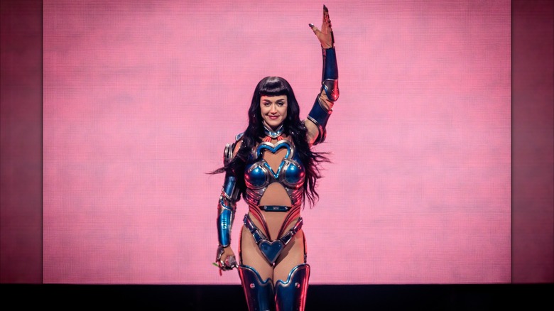Katy Perry performing at a concert in Italy