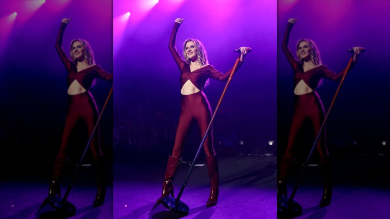 Kelsea Ballerini performing at a SiriusXM concert