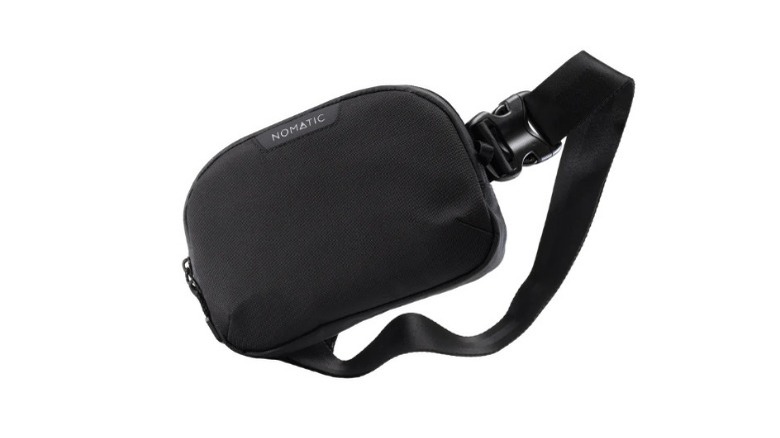 Black waist-pack bag