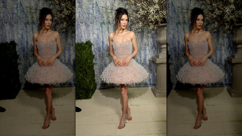 Eileen Gu at the 2026 MET Gala in a bubble-covered dress and clear shoes