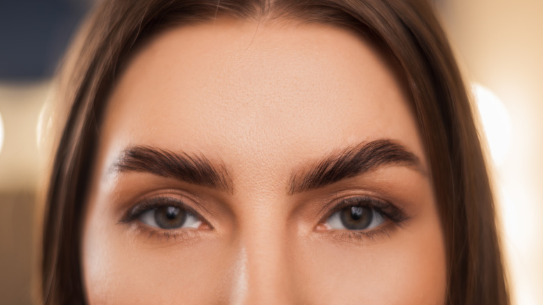 closeup of woman with nice eyebrows