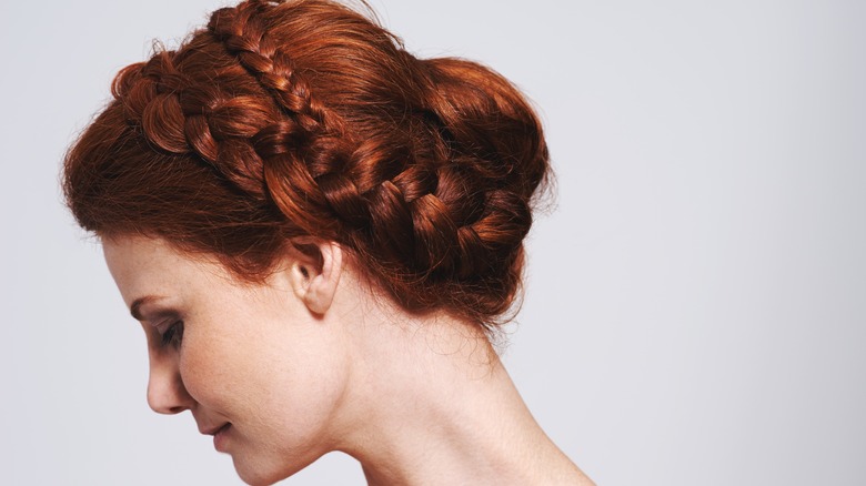 Halo braid hairstyle