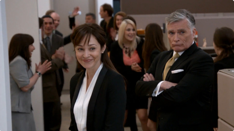 Autumn Reeser as a princess looking at Christopher Russell as a masked prince.