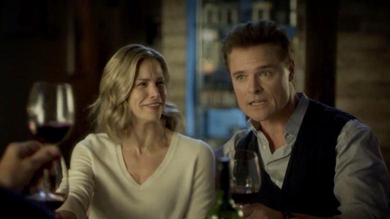 The leads of the "Gourmet Detective" series Dylan Neal and Brooke Burns