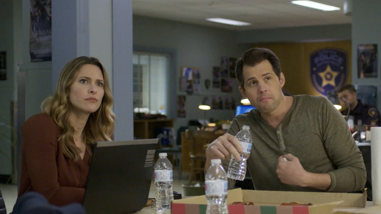 A still from the Hallmark Mystery movie "Mystery 101: Killer Timing"