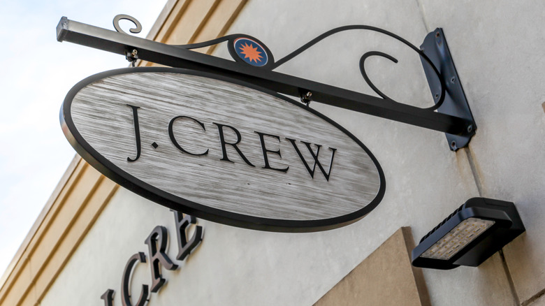 J. Crew sign outside shop