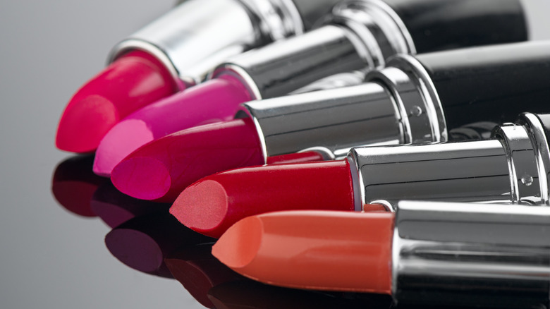 Five lipsticks of different shade