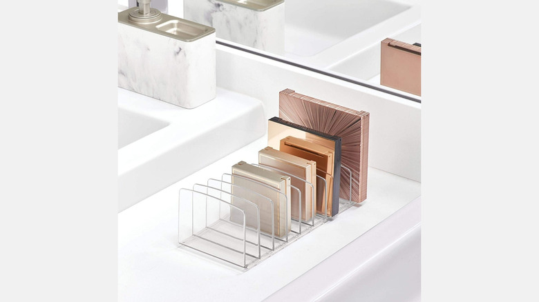 iDesign Clarity BPA-Free Plastic Divided Makeup Palette Organizer