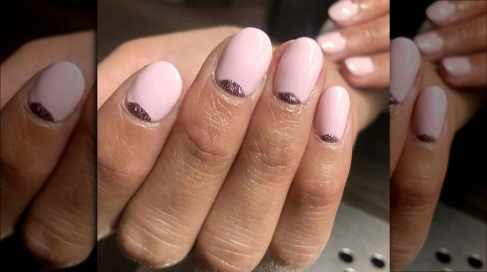 The "cuticle moon" nail design
