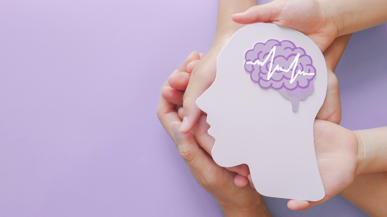 Cutout representing brain health