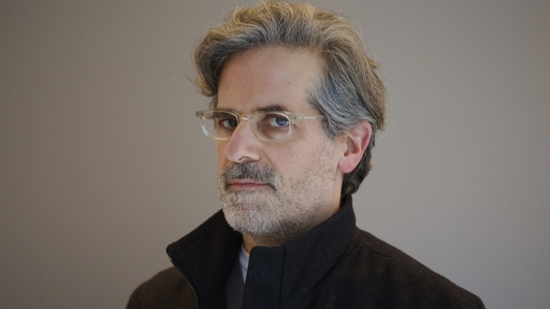Jonathan Lethem posing for a photoshoot