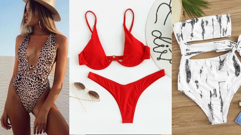 Three different SHEIN best-selling swimsuits