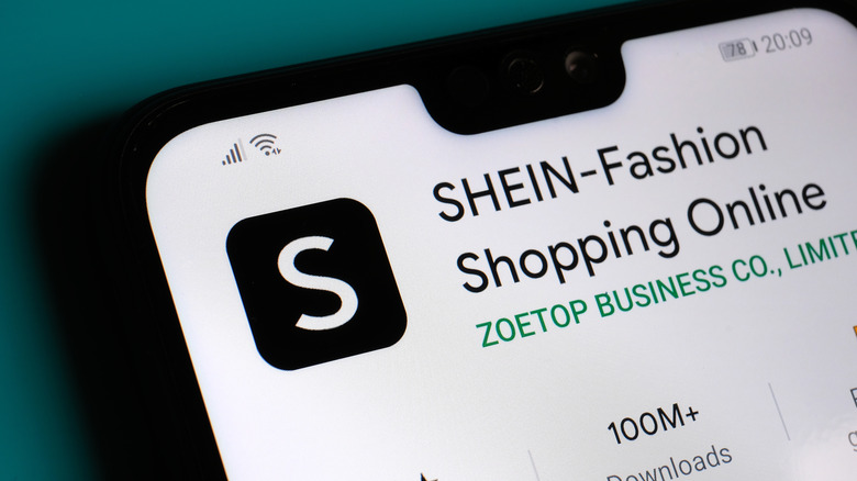 SHEIN app home screen 