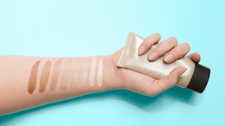Arm with tinted moisturizer examples