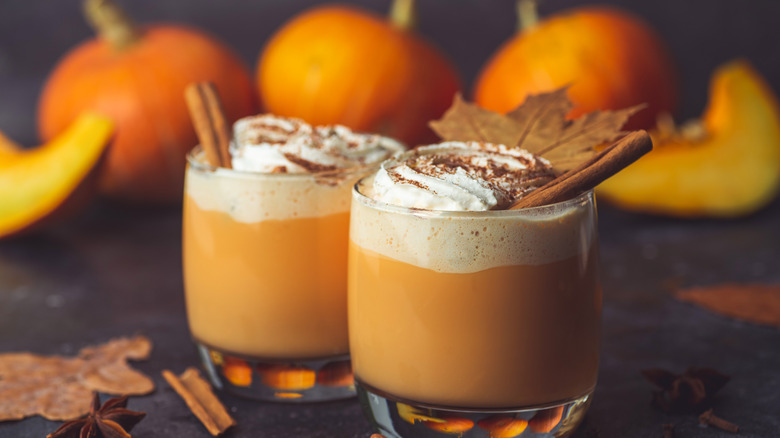 two pumpkin spice lattes