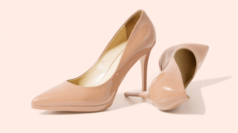 Pair of beige pumps