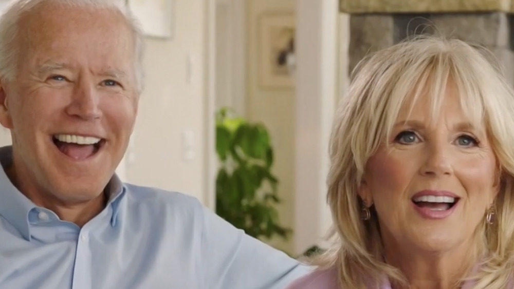 Bidens smiling on a livestream