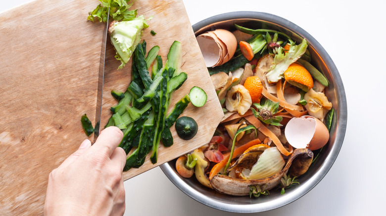 Discarded vegetables and other foods