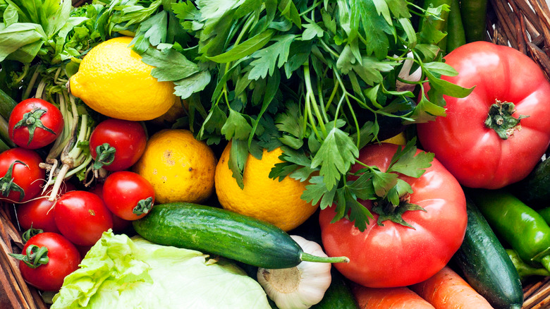 Vegetables in a basket