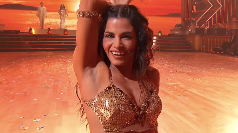 Jenna Newan at the end of a performance on "Dancing with the Stars"